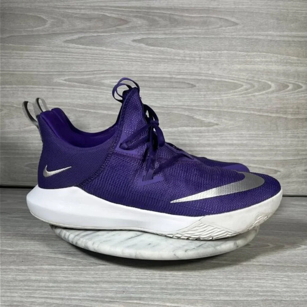 Nike Zoom Shift 2 Mens 13.5 Basketball‎ Shoes Purple Low Top Athletic Sneakers